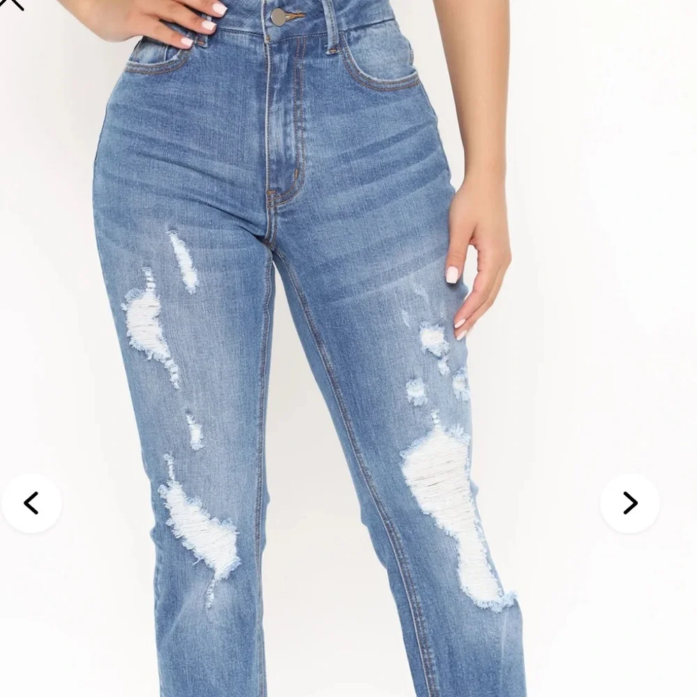 Distressed Blue Jeans - Picture 1 of 3